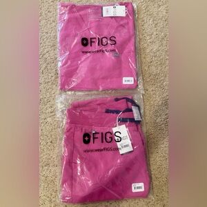 FIGS Brand New Bright Pink Medical Scrub Set in Package.